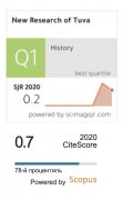 Обновление метрик журнала «Новые исследования Тувы» в базе Scopus